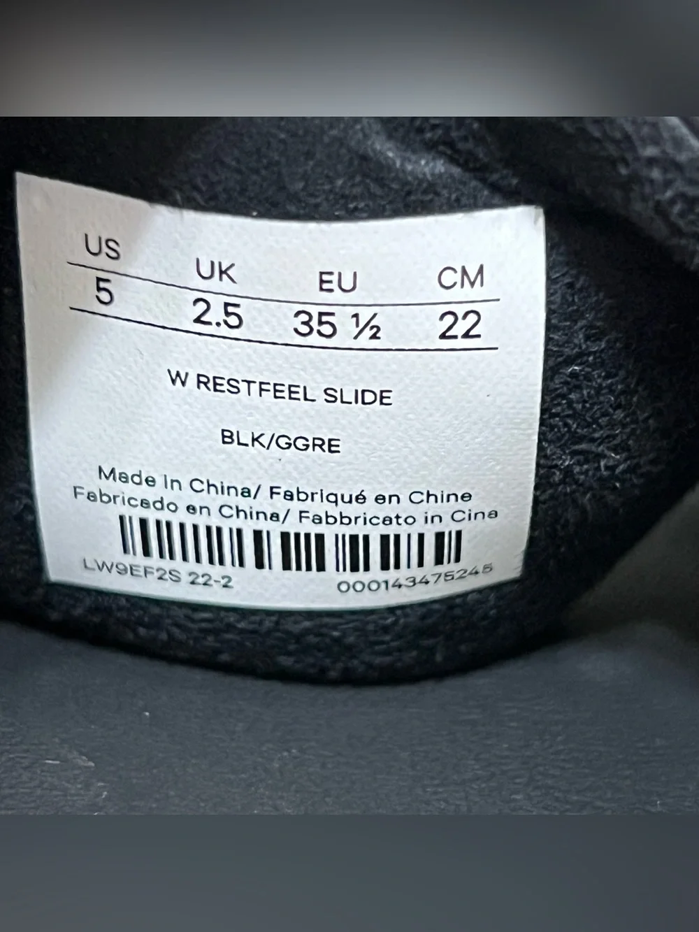 Lululemon Women’s Restfeel Slide Black Size 5